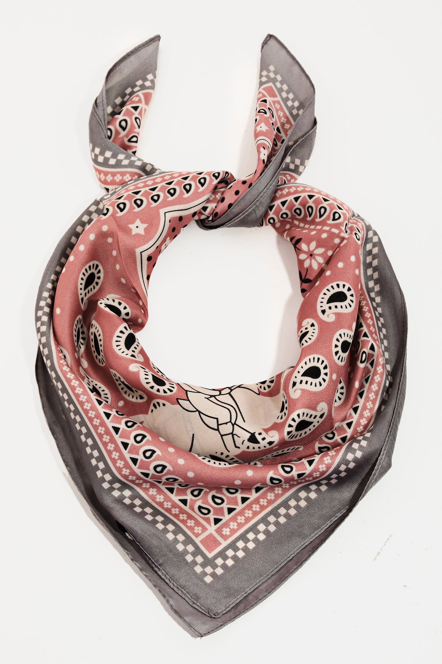 Paisley Print Square Scarf