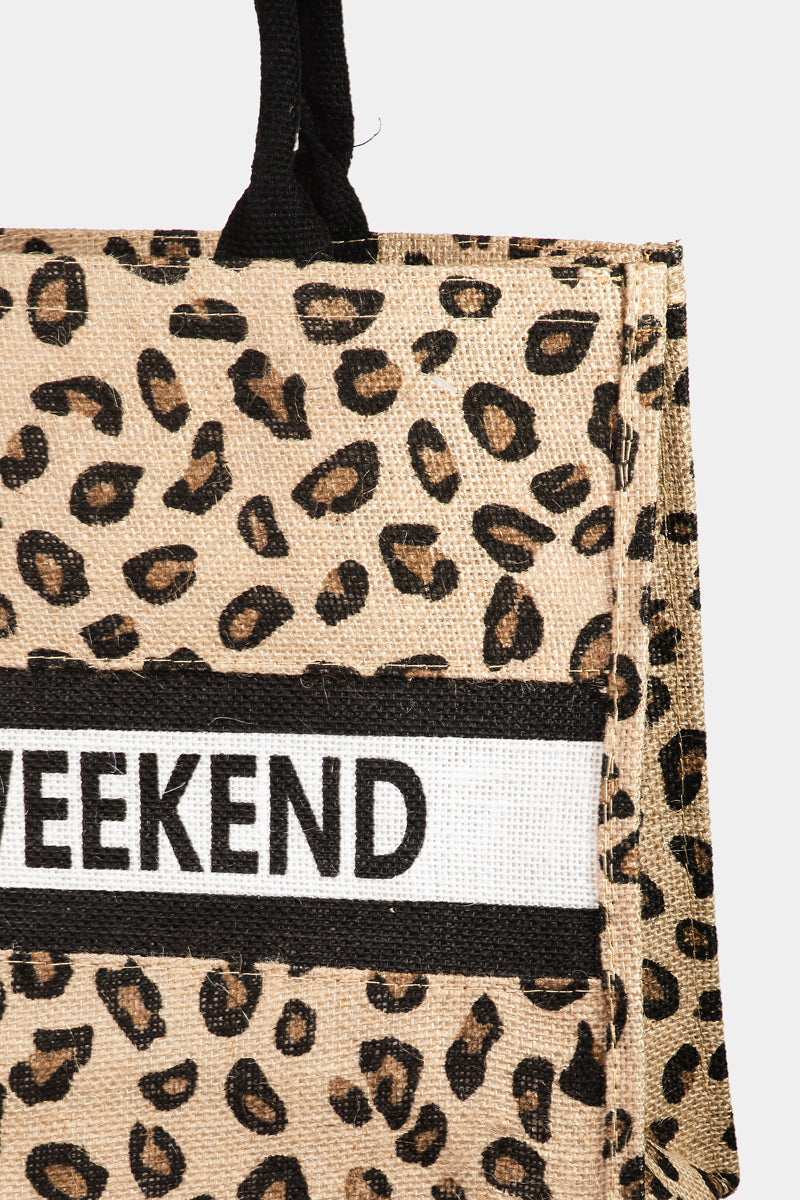 Leopard Hello Weekend Tote Bag