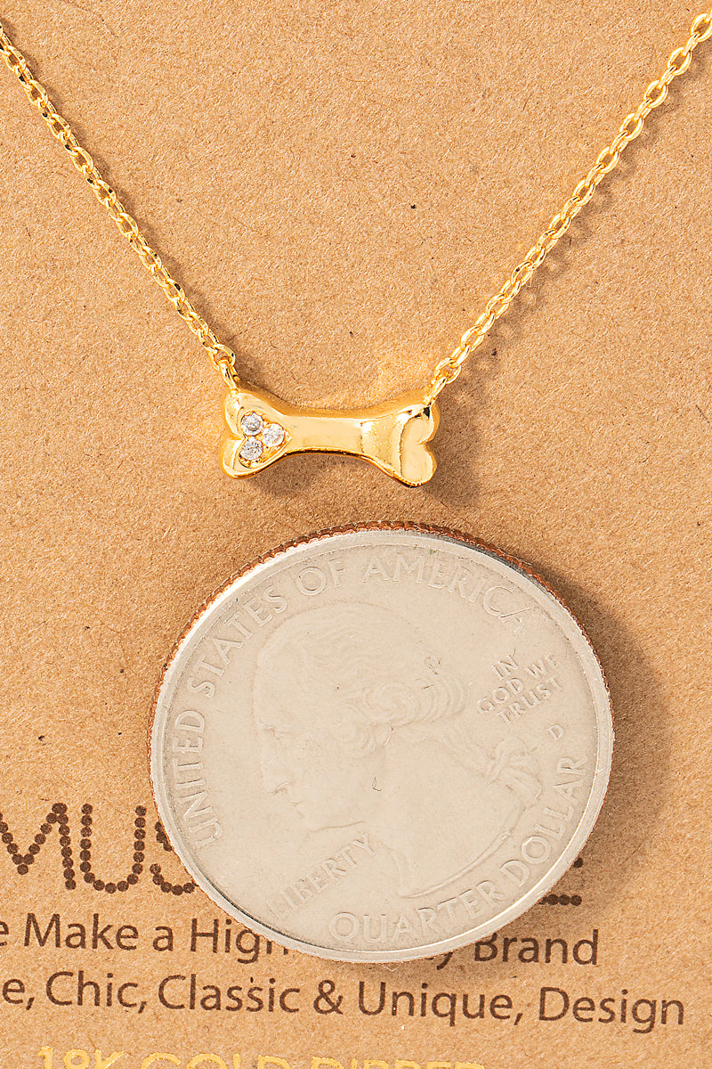 Dog Bone Pendant Necklace