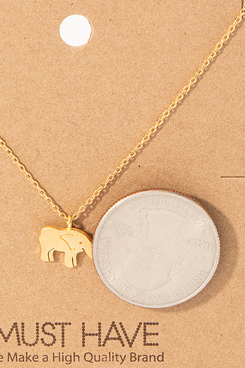 Dainty Elephant Pendant Necklace