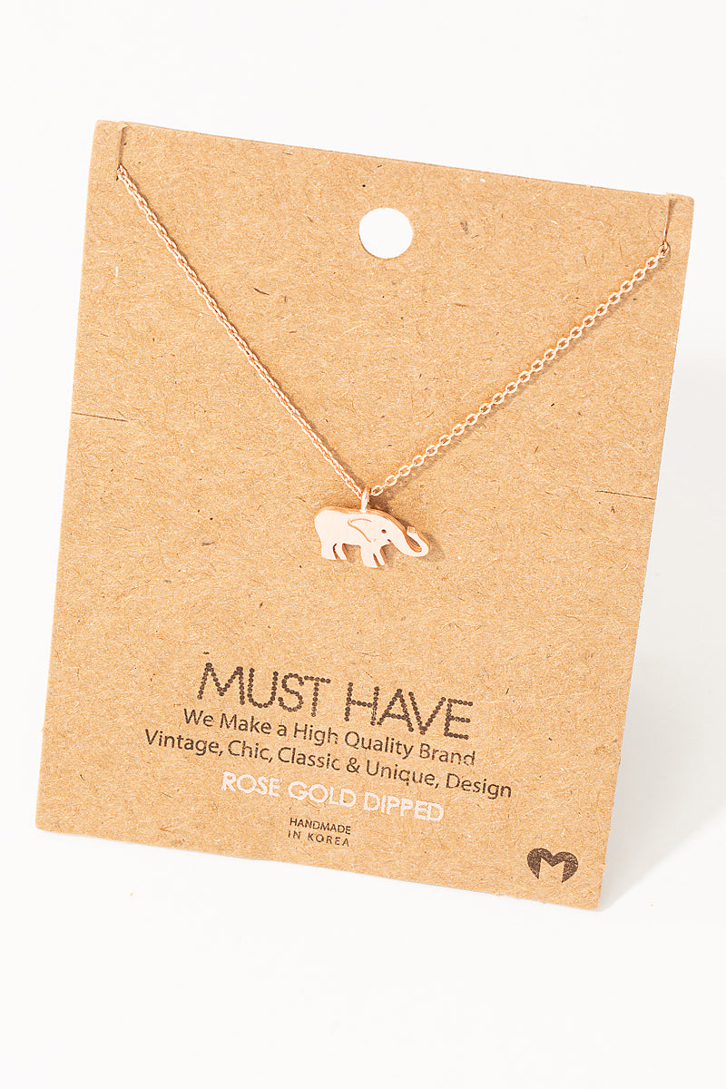 Dainty Elephant Pendant Necklace