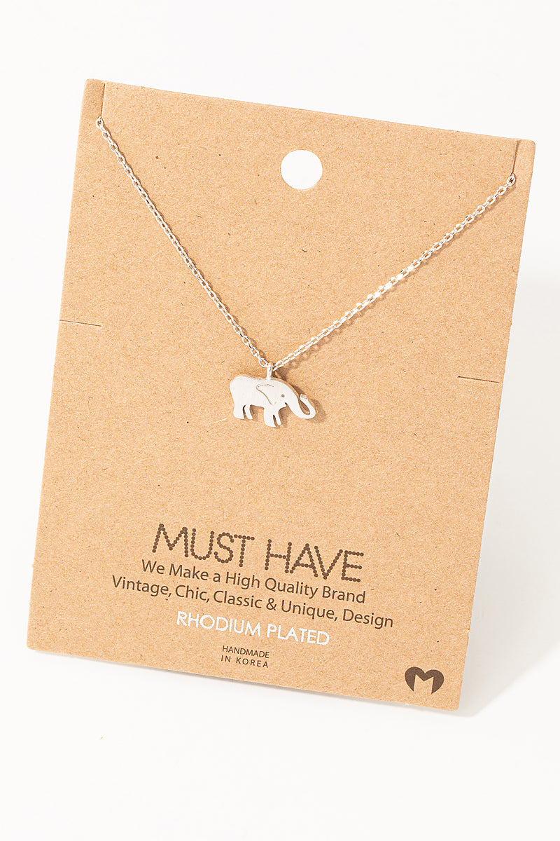 Dainty Elephant Pendant Necklace