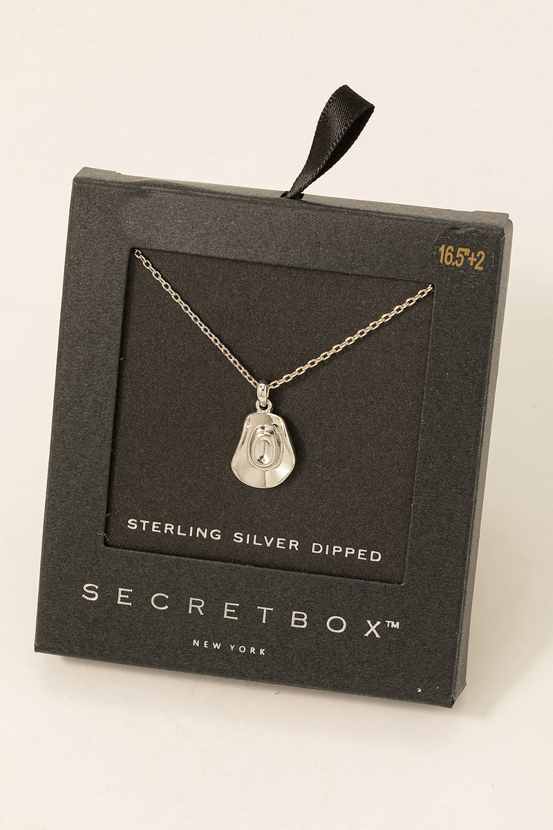 Secret Box Cowboy Hat Pendant Necklace