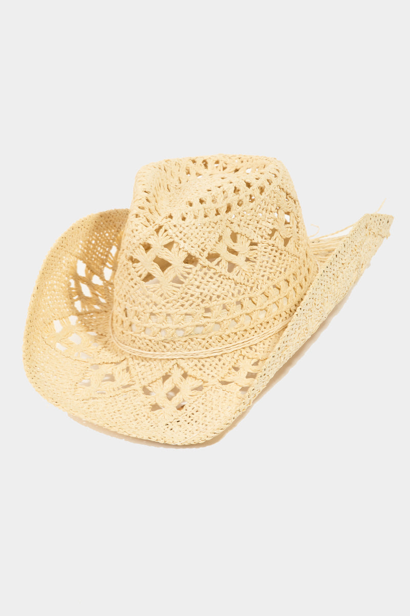 Straw Braided Cowboy Sun Hat