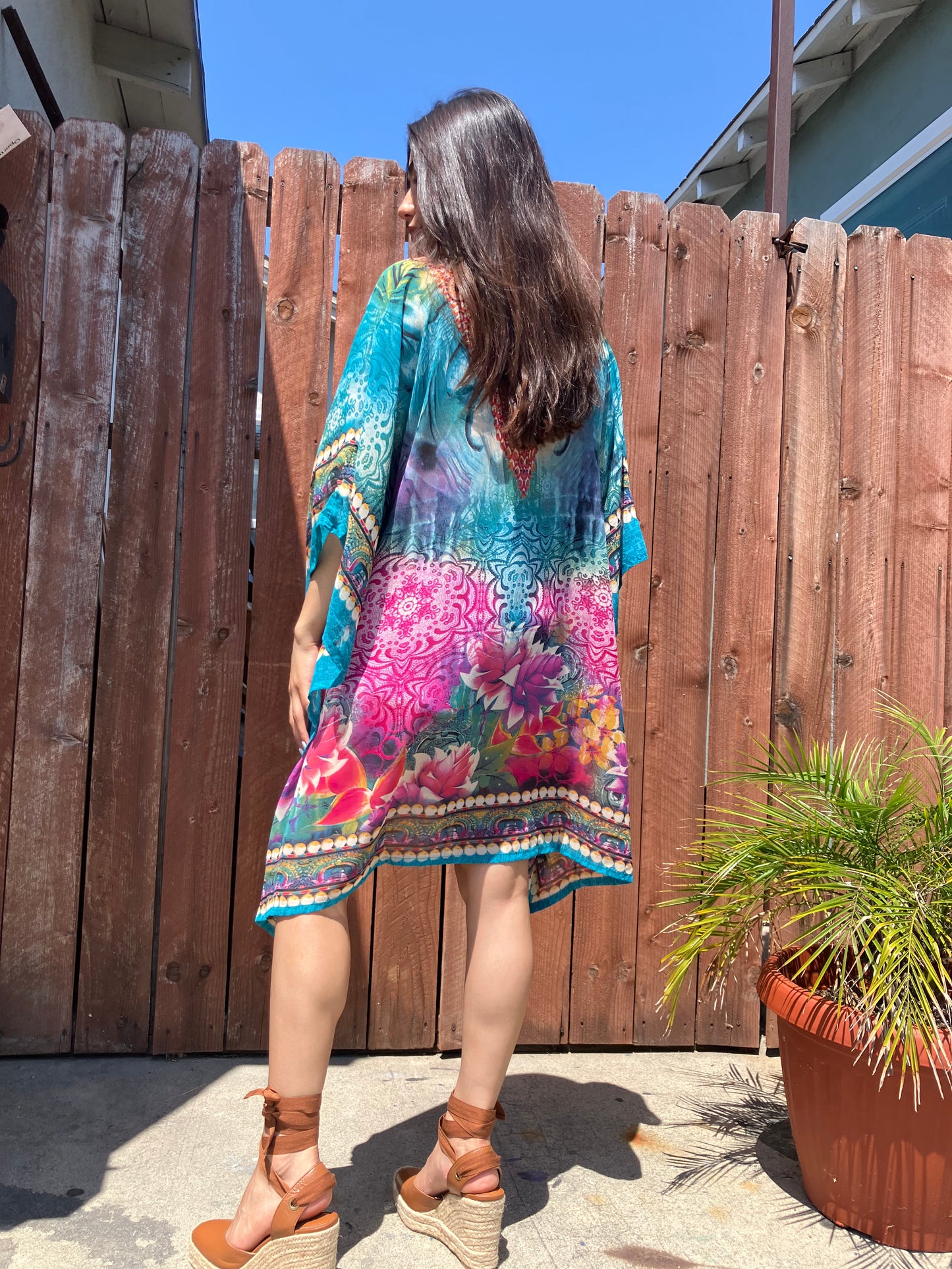 Kaftan Tunic Multi Color Cover-Up