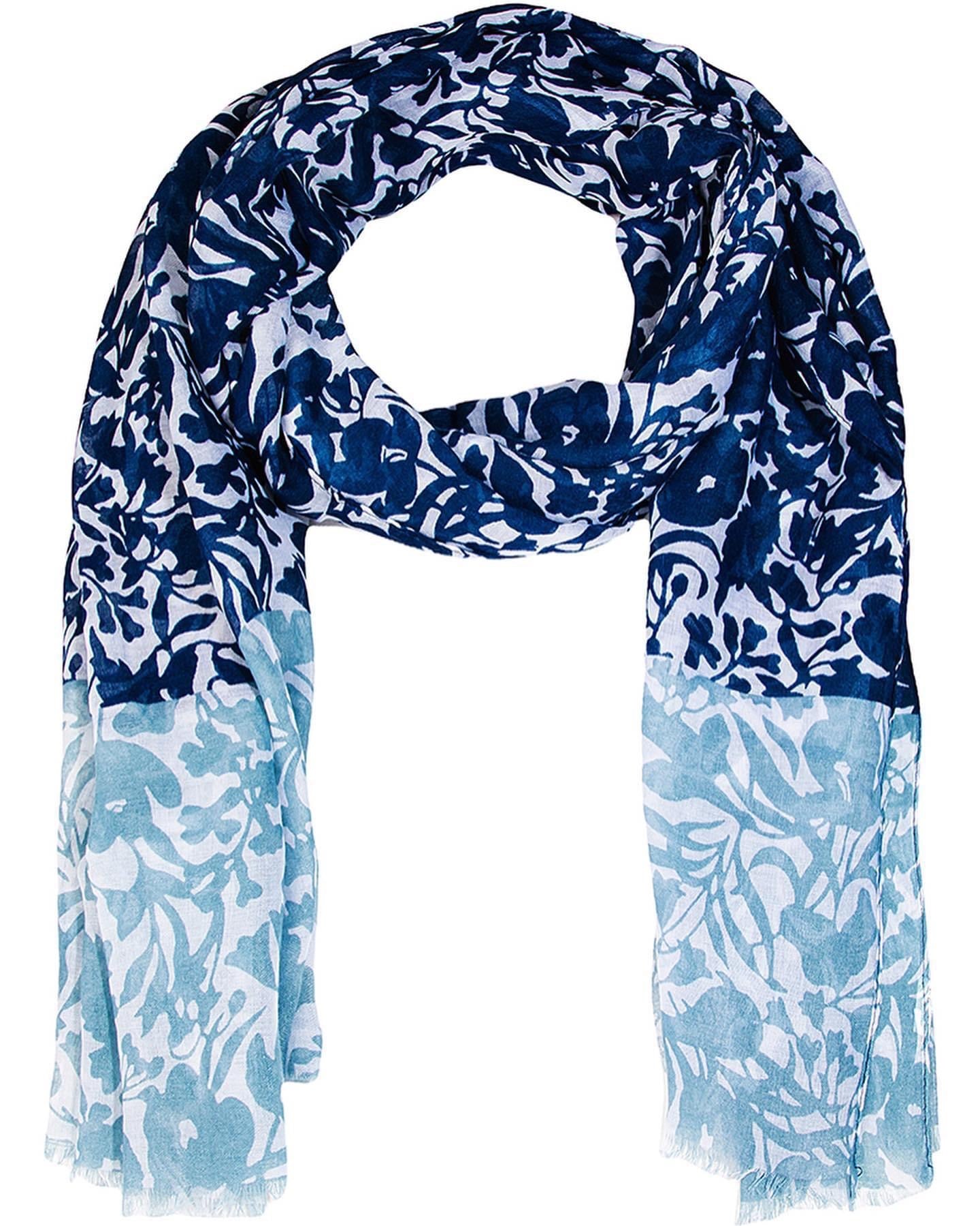 Two Tone Flower Pattern Scarf