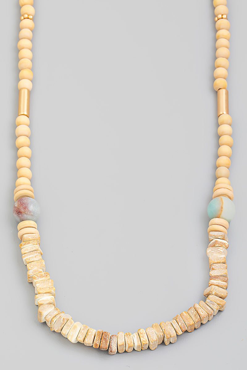 Multi Assorted Bead Long Necklace