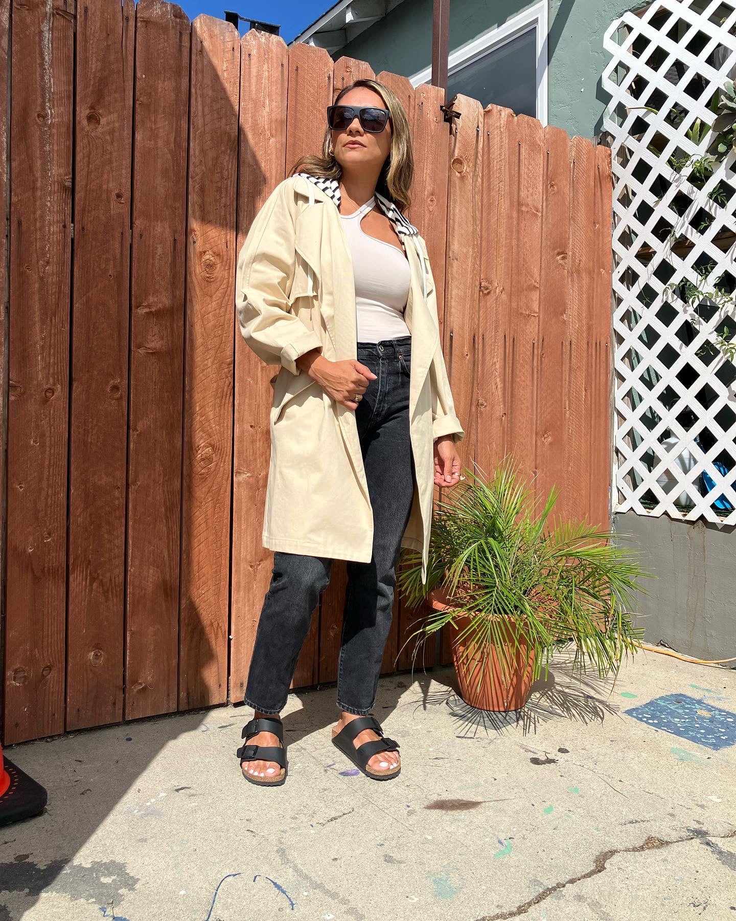 Cotton Blend Trench Coat