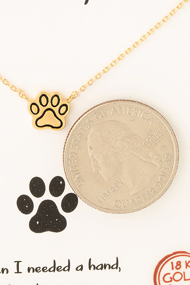 Paw Print Pendant Necklace