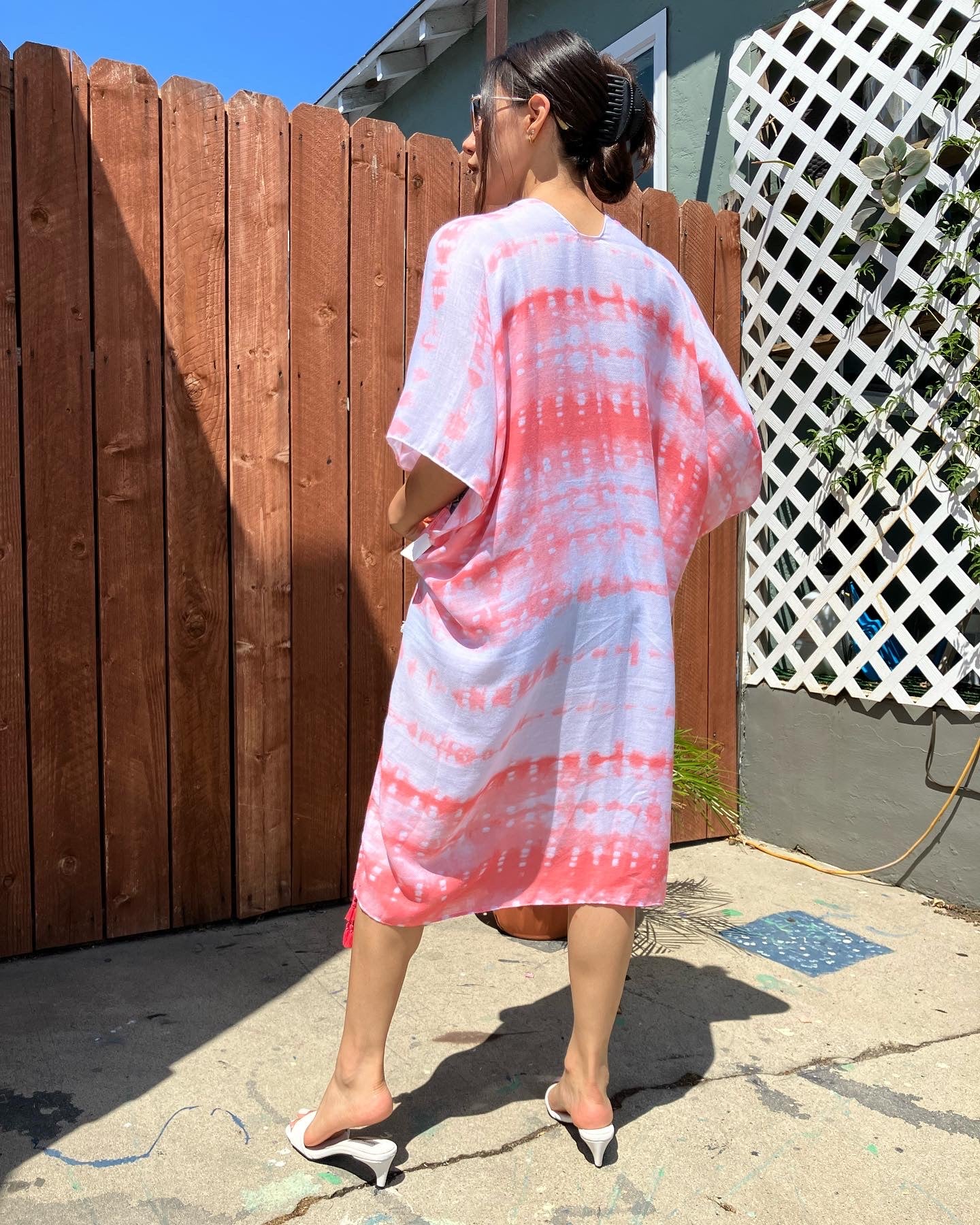 Tie Dye Tassel Fringe Kimono