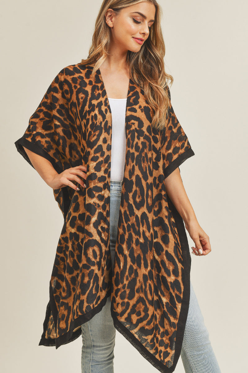 Leopard Print Kimono