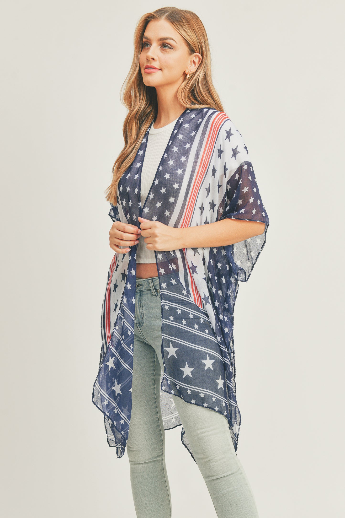 Multi Star Flag Kimono