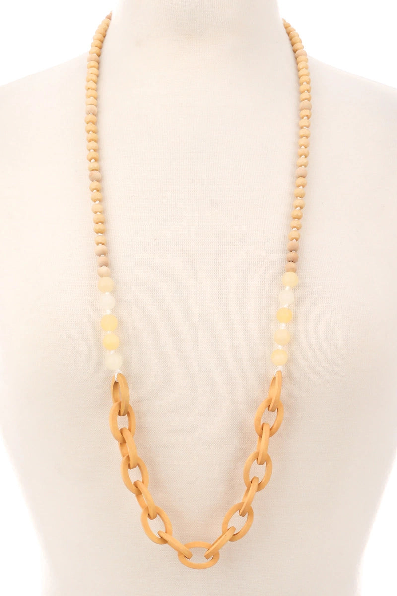 Wooden Chain Link Necklace