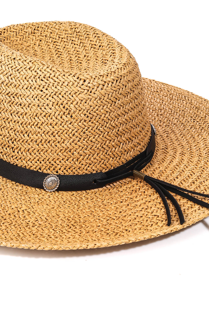 Belt Strap Straw Fashion Fedora Hat