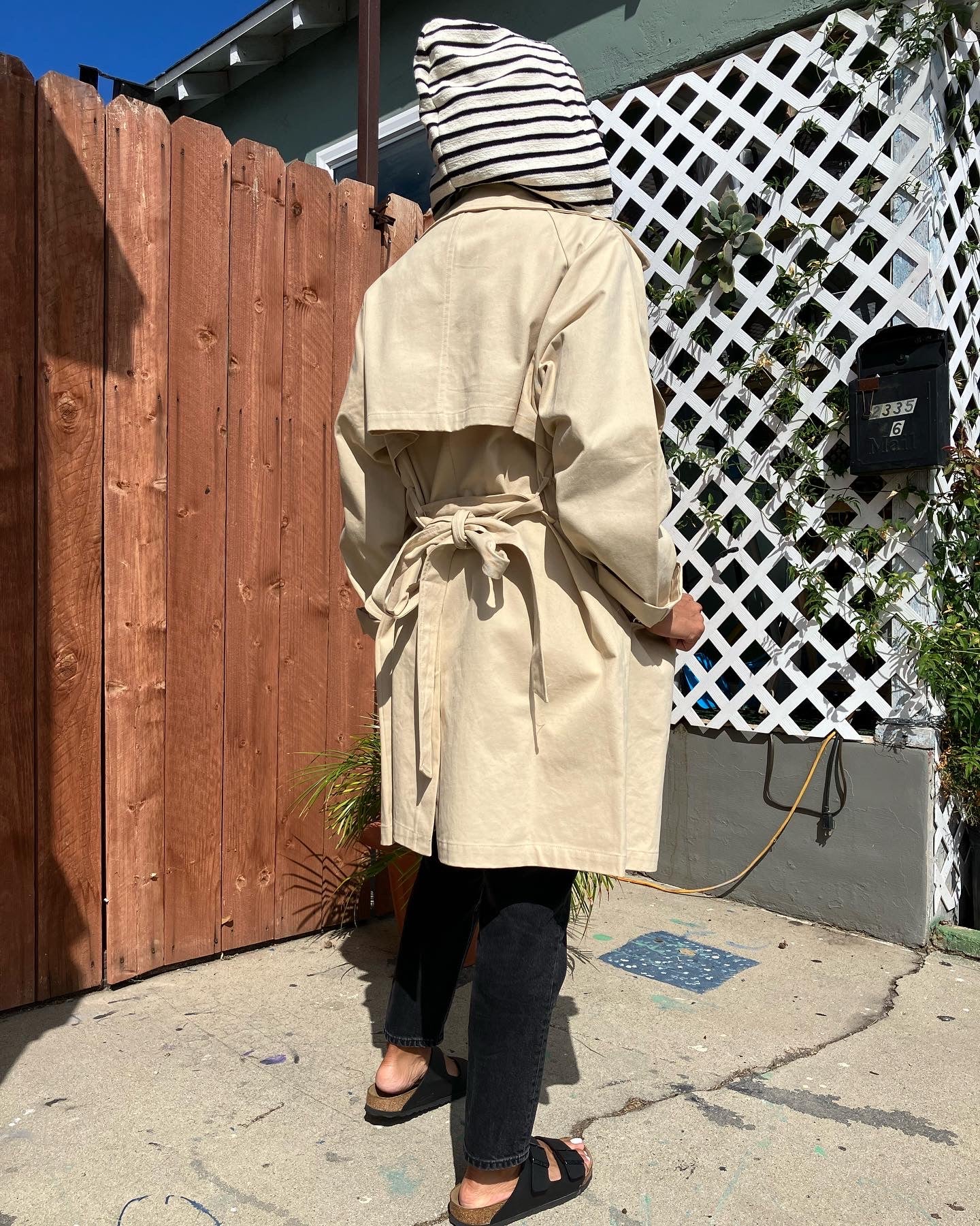 Cotton Blend Trench Coat