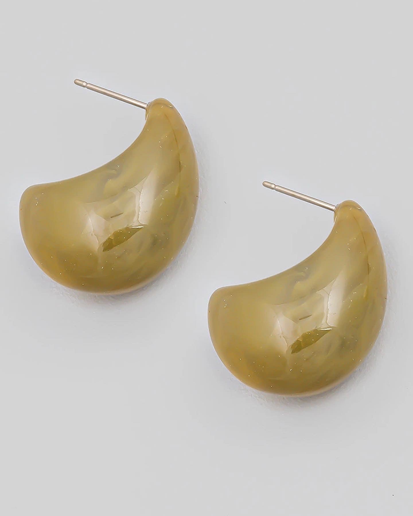 Oval Acetate Stud Earrings