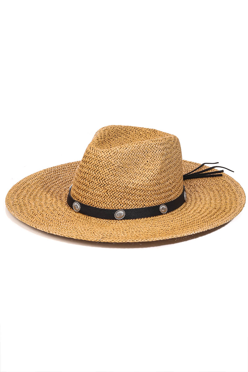 Belt Strap Straw Fashion Fedora Hat