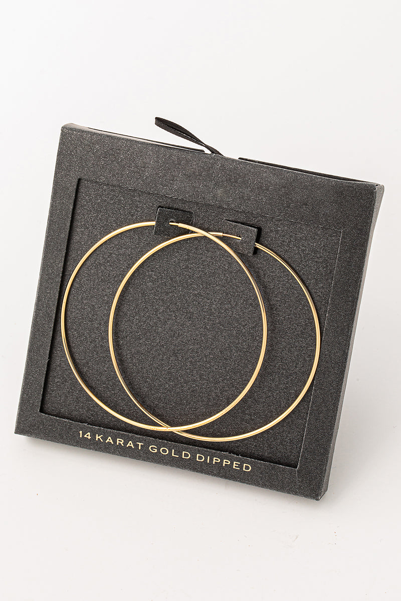 Skinny 60mm Hoop Earrings