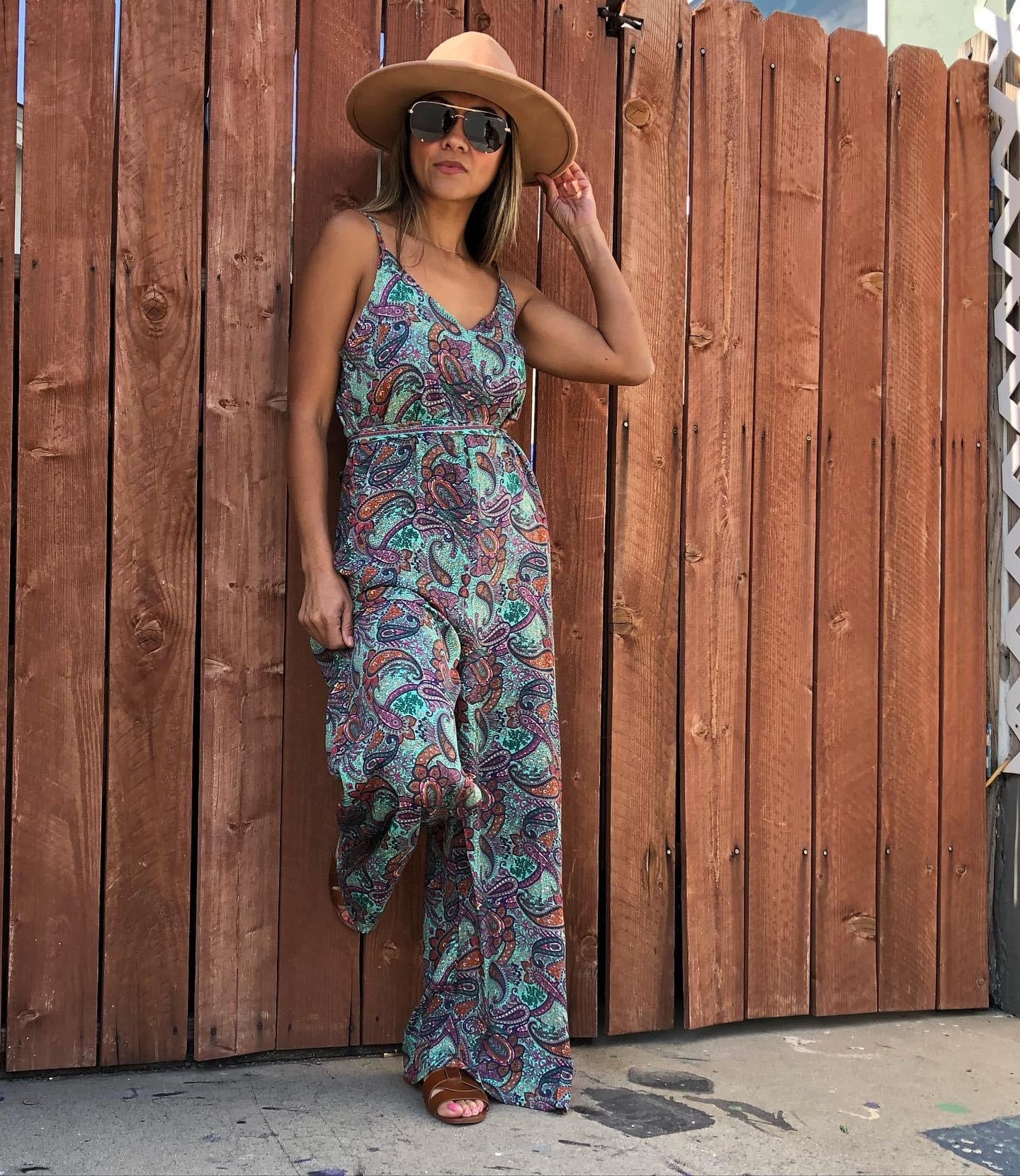 Boho PAISLEY Print JUMPSUIT