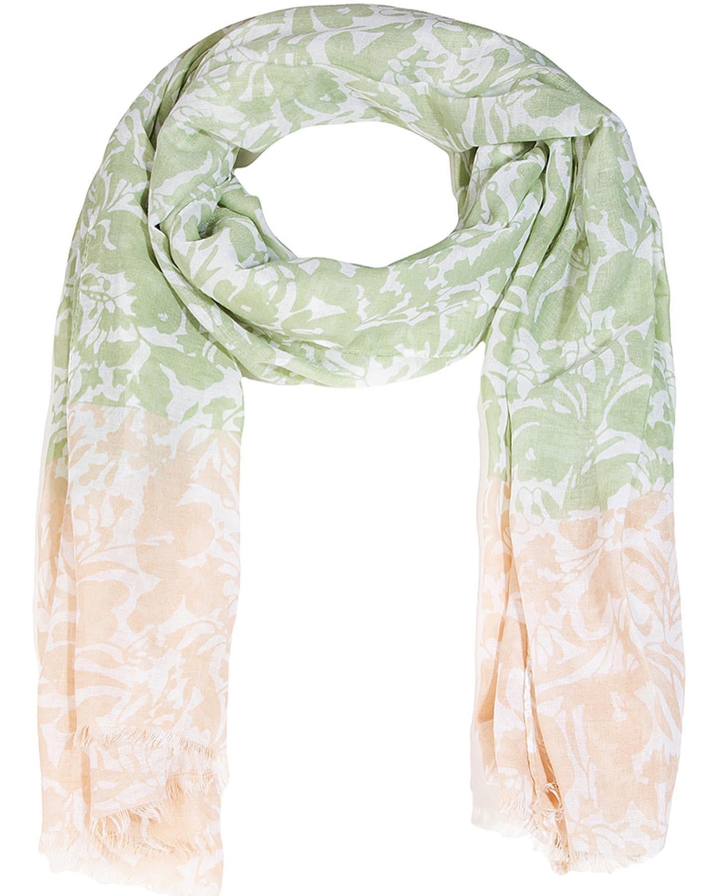 Two Tone Flower Pattern Scarf