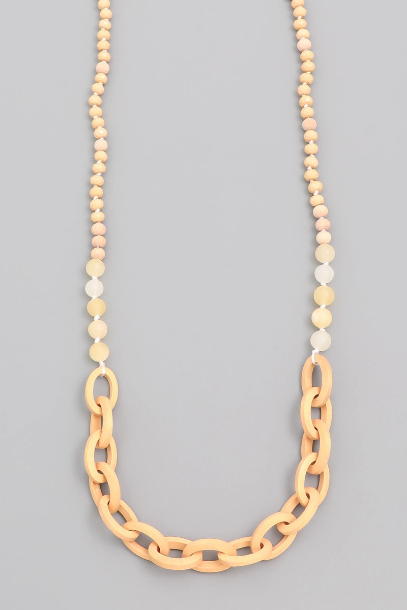 Wooden Chain Link Necklace