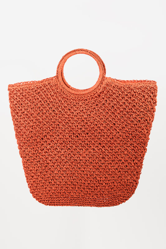 Round Handle Knitted Tote Bag