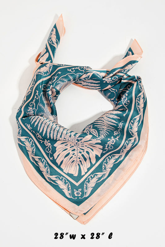 Flower Tropical Leaf Pattern Scarf