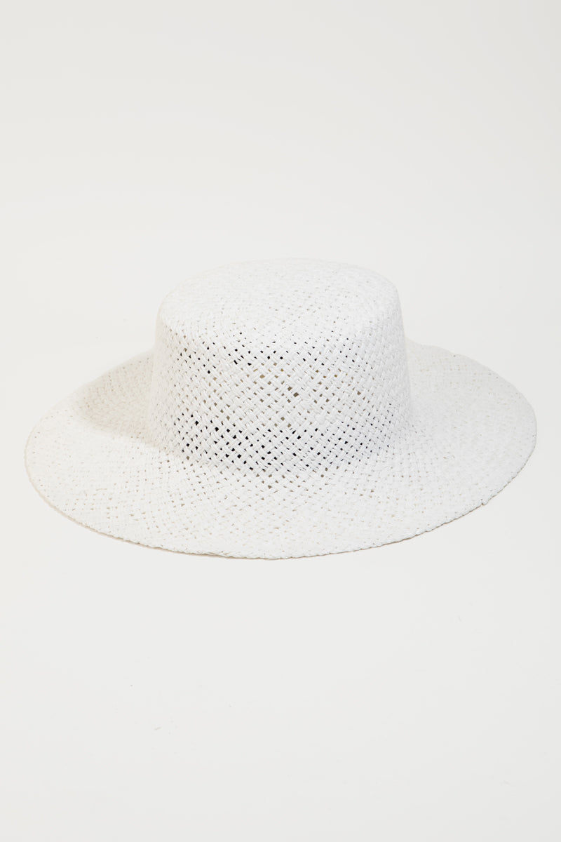 Straw Braided Flat Brim Sun Hat