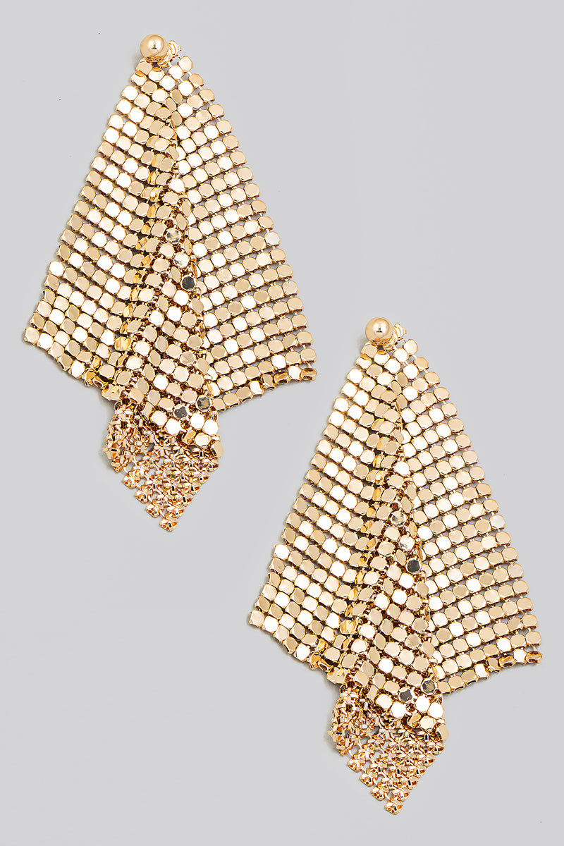 Mesh Chain Drop Earrings