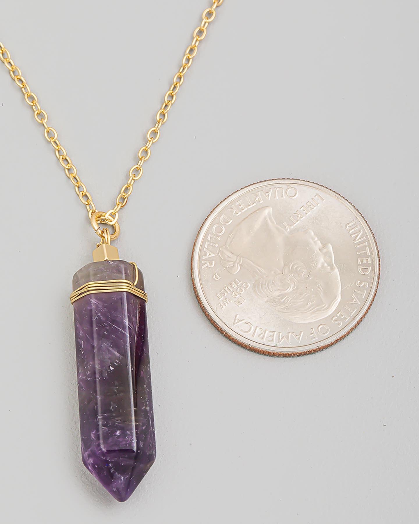 Stone Crystal Pendant Necklace