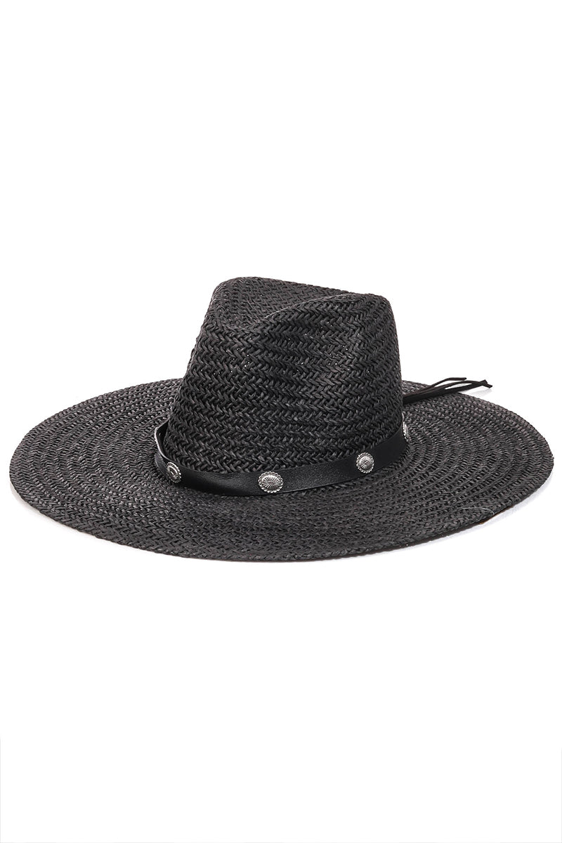 Belt Strap Straw Fashion Fedora Hat