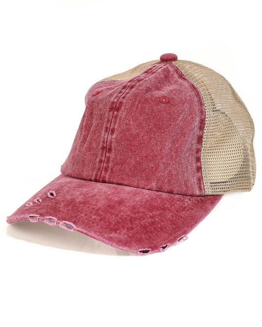 Denim Mesh Baseball Cap