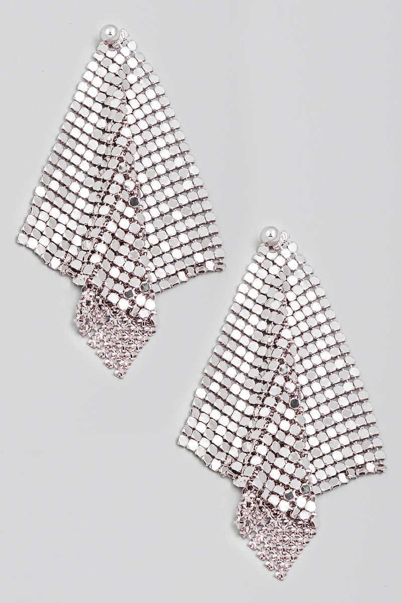 Mesh Chain Drop Earrings