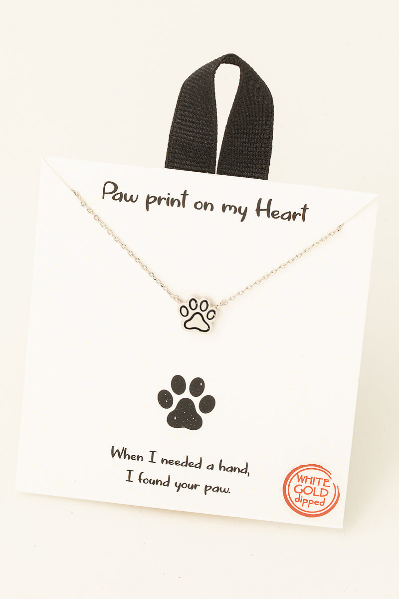 Paw Print Pendant Necklace