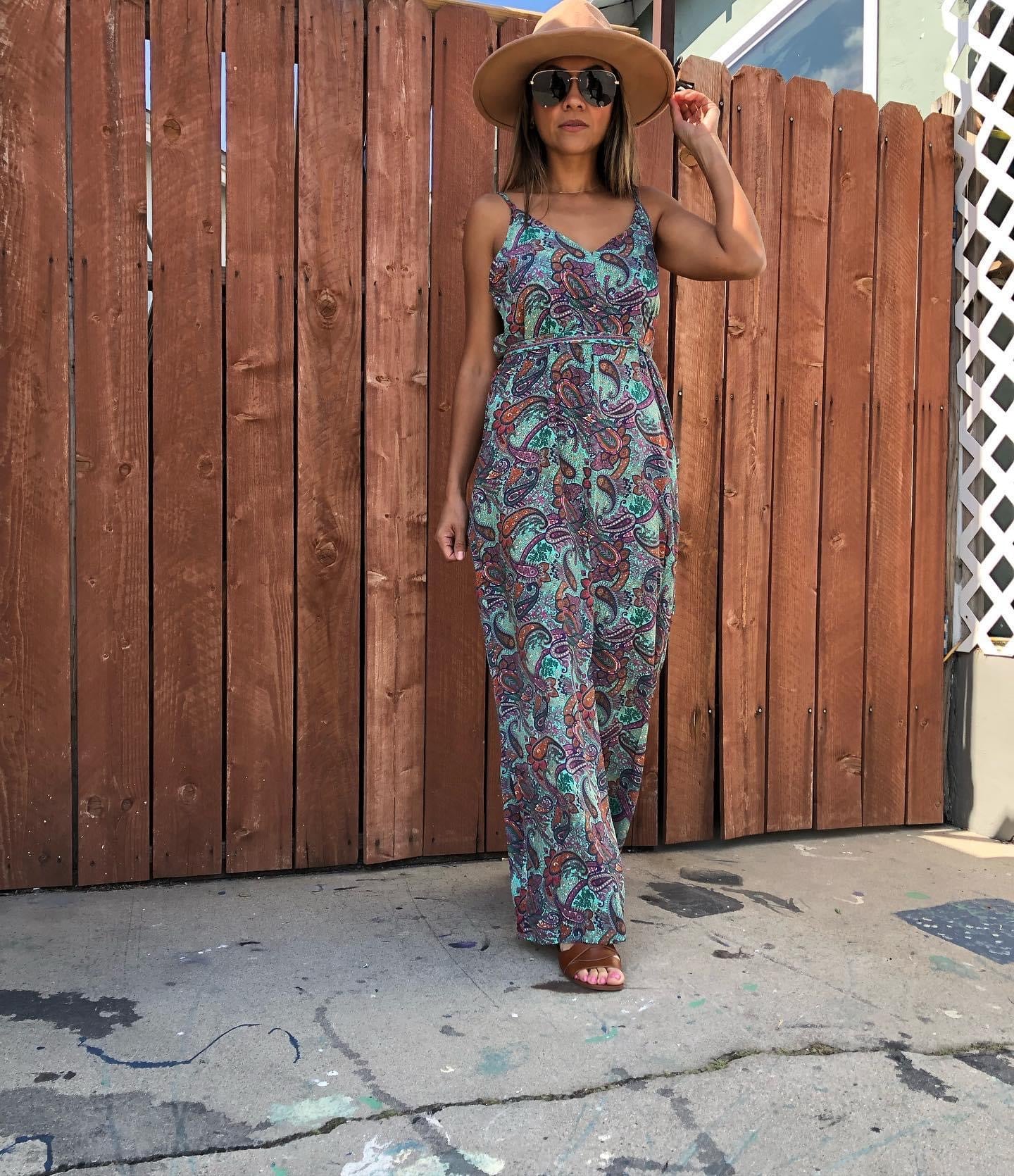 Boho PAISLEY Print JUMPSUIT