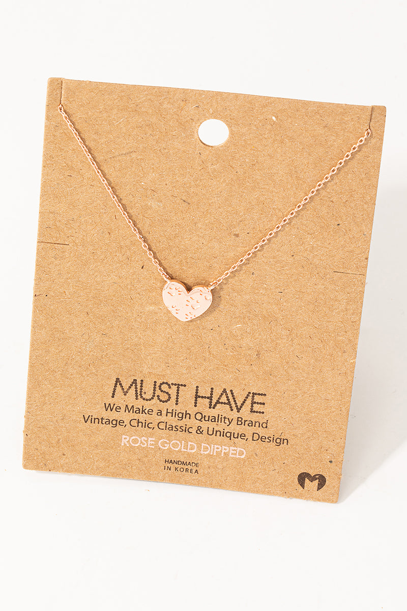 Dog Paw Heart Pendant Necklace