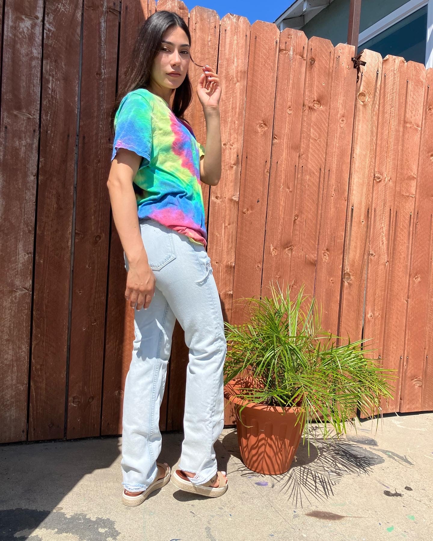 Cotton Tie-Dye Multi Color Tee