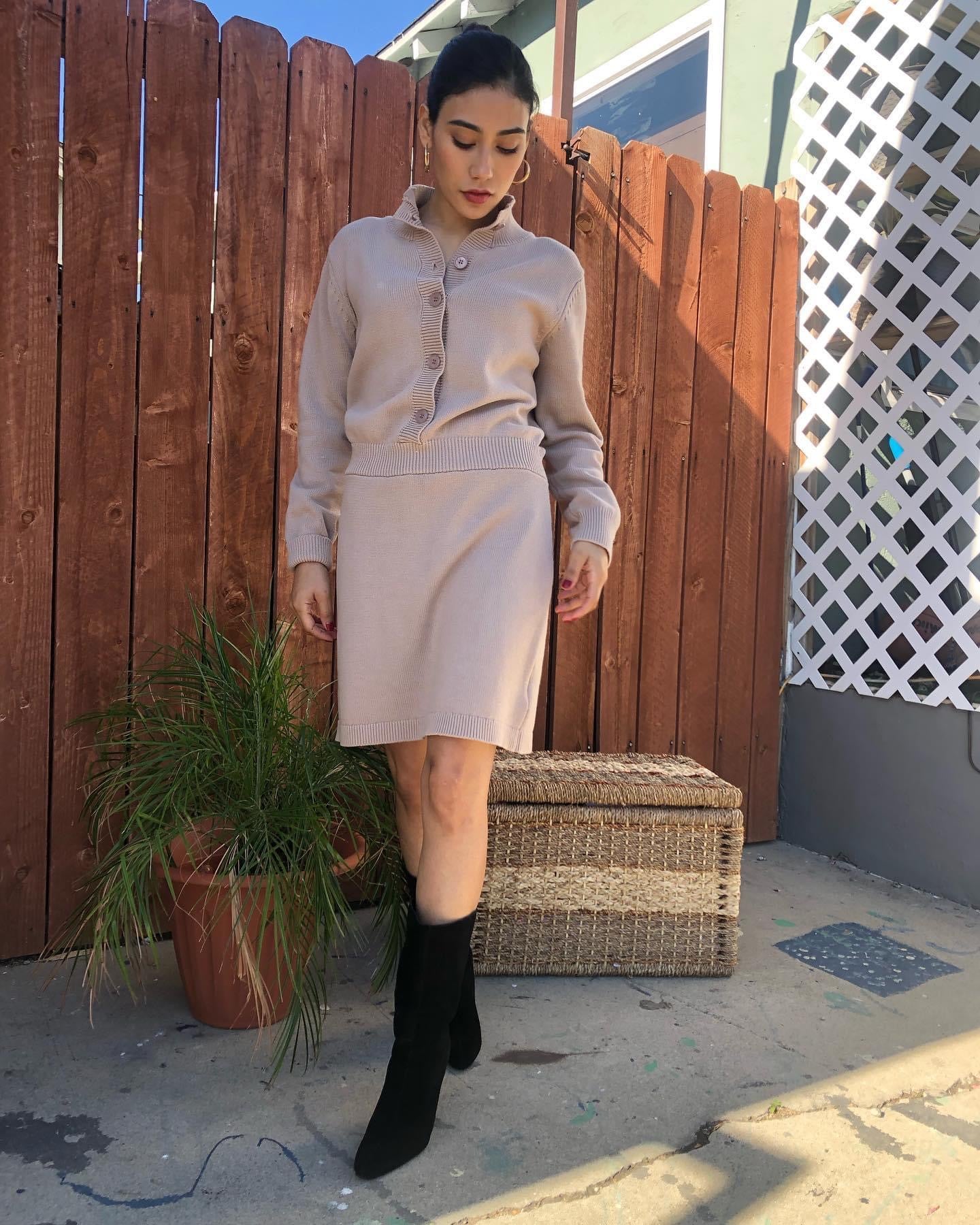 Tan Sweater Dress