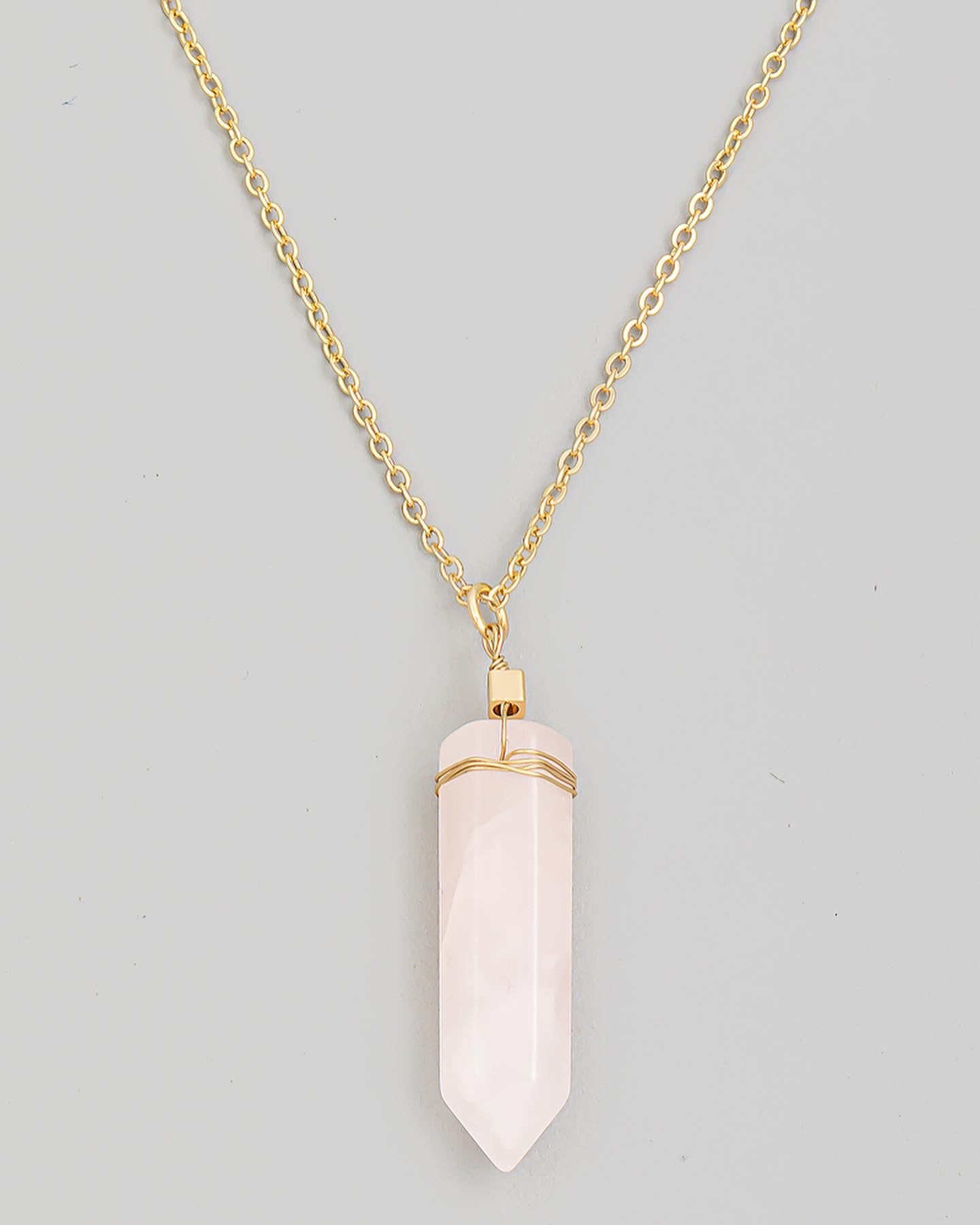 Stone Crystal Pendant Necklace