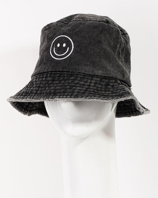 Happy Face Demin Bucket Hat