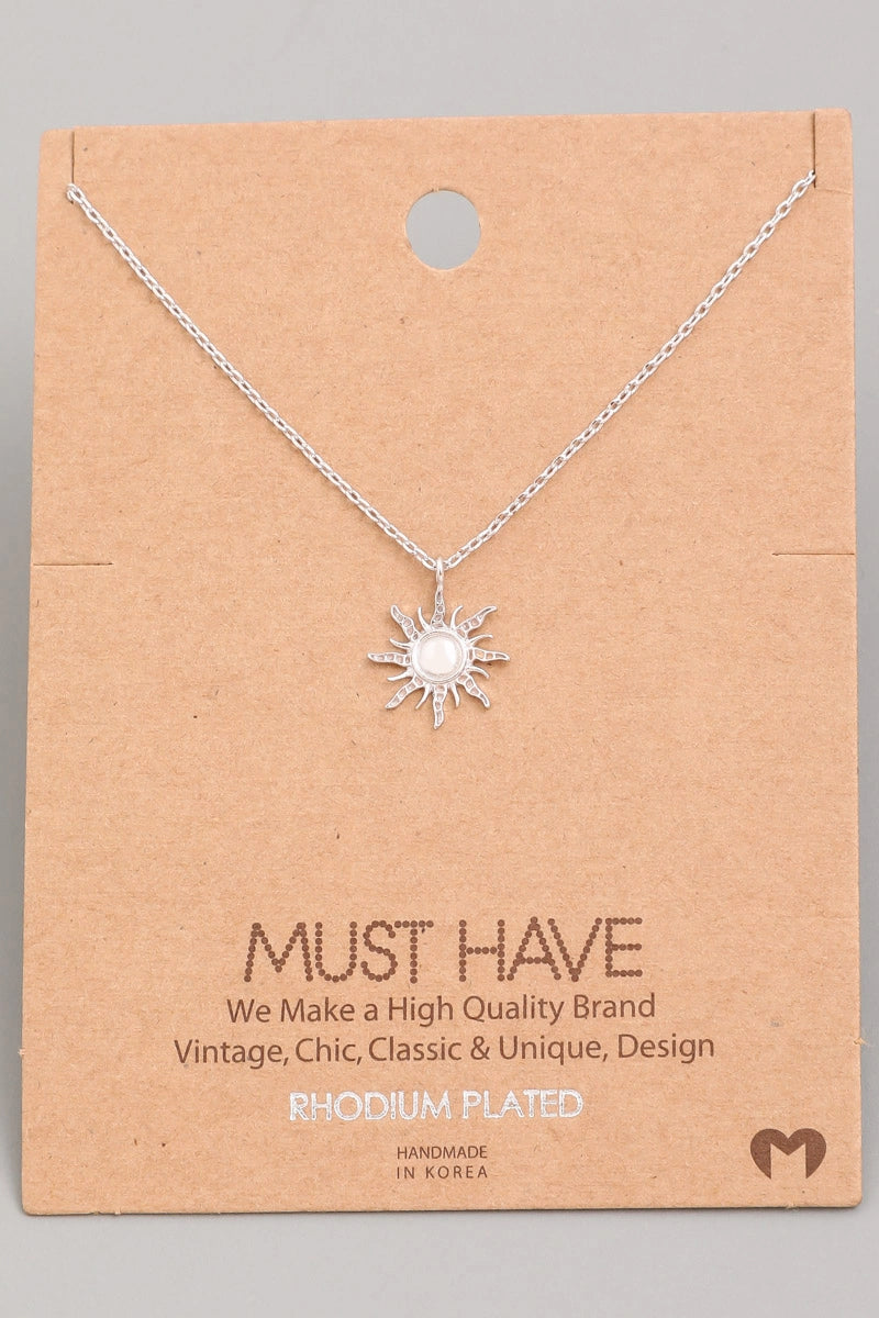 Mini Sun Pendant Necklace