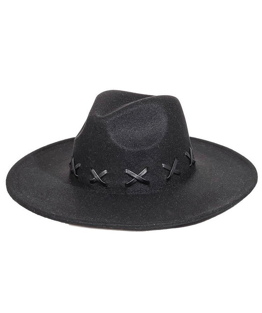 X Weave Pattern Fedora Fashion Hat