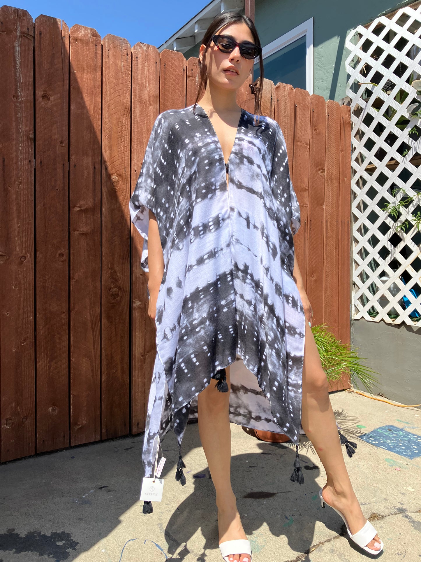 Tie Dye Tassel Fringe Kimono