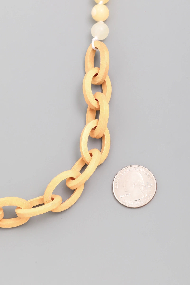 Wooden Chain Link Necklace