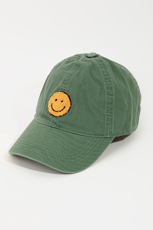 Smiley Face Print Demin Cap