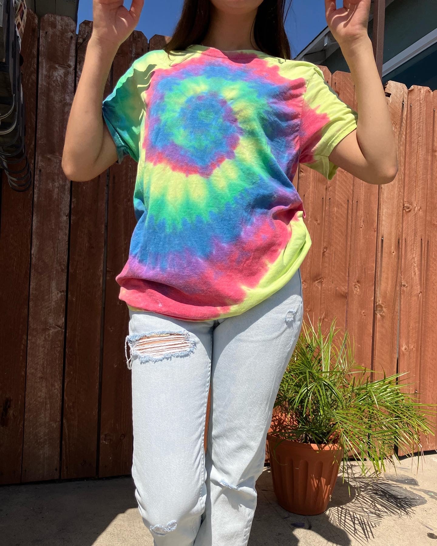 Cotton Tie-Dye Multi Color Tee