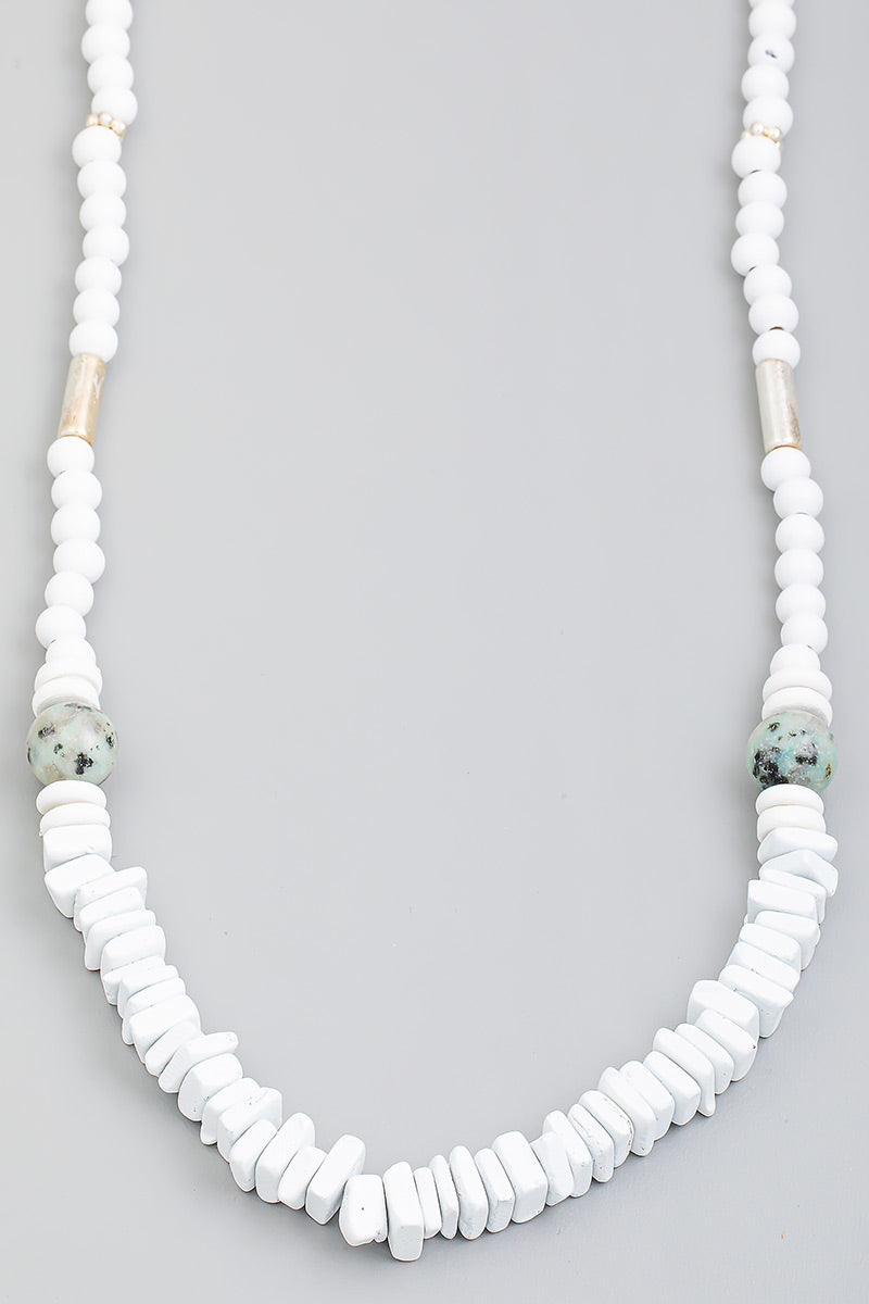 Multi Assorted Bead Long Necklace