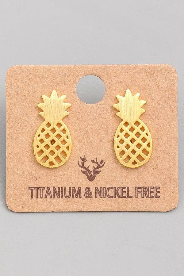 Pineapple Stud Earrings