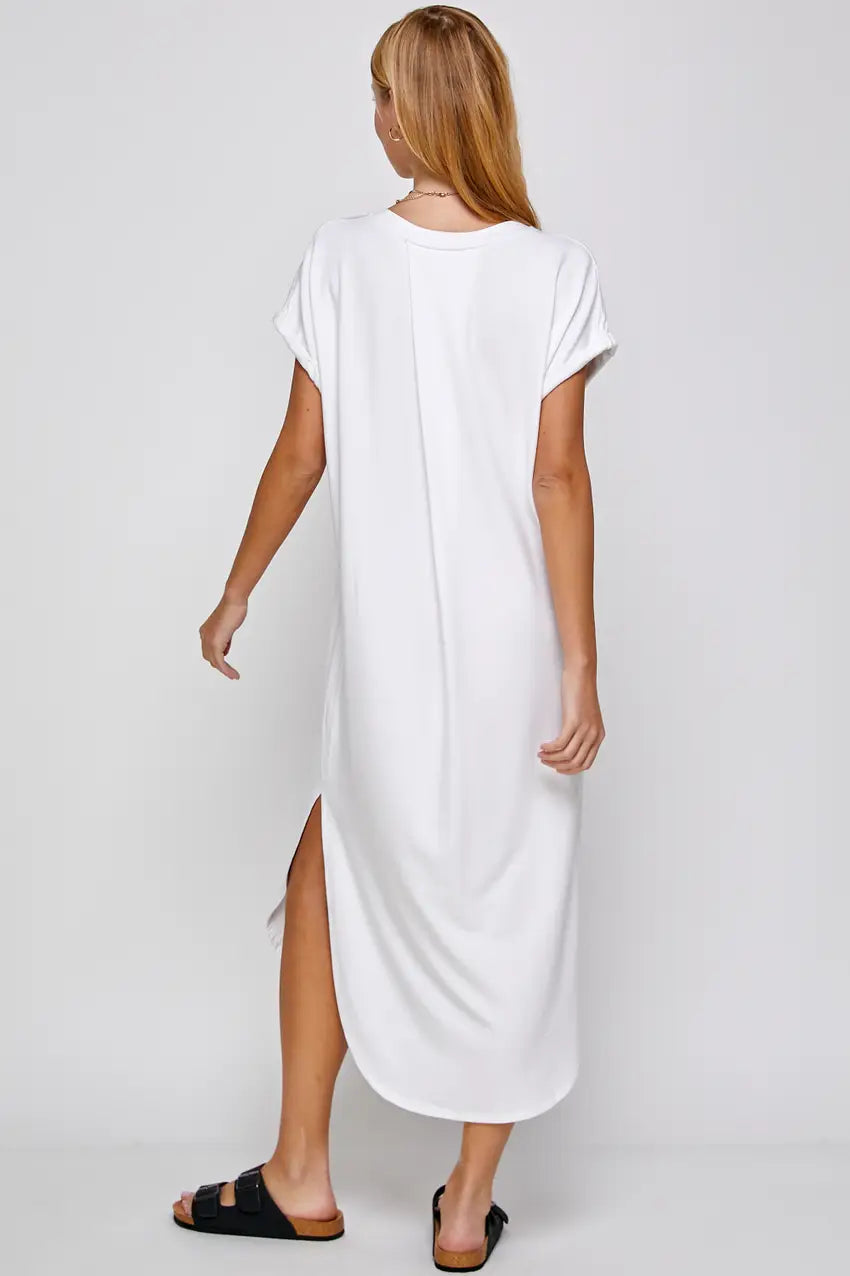 Long Basic V-dress