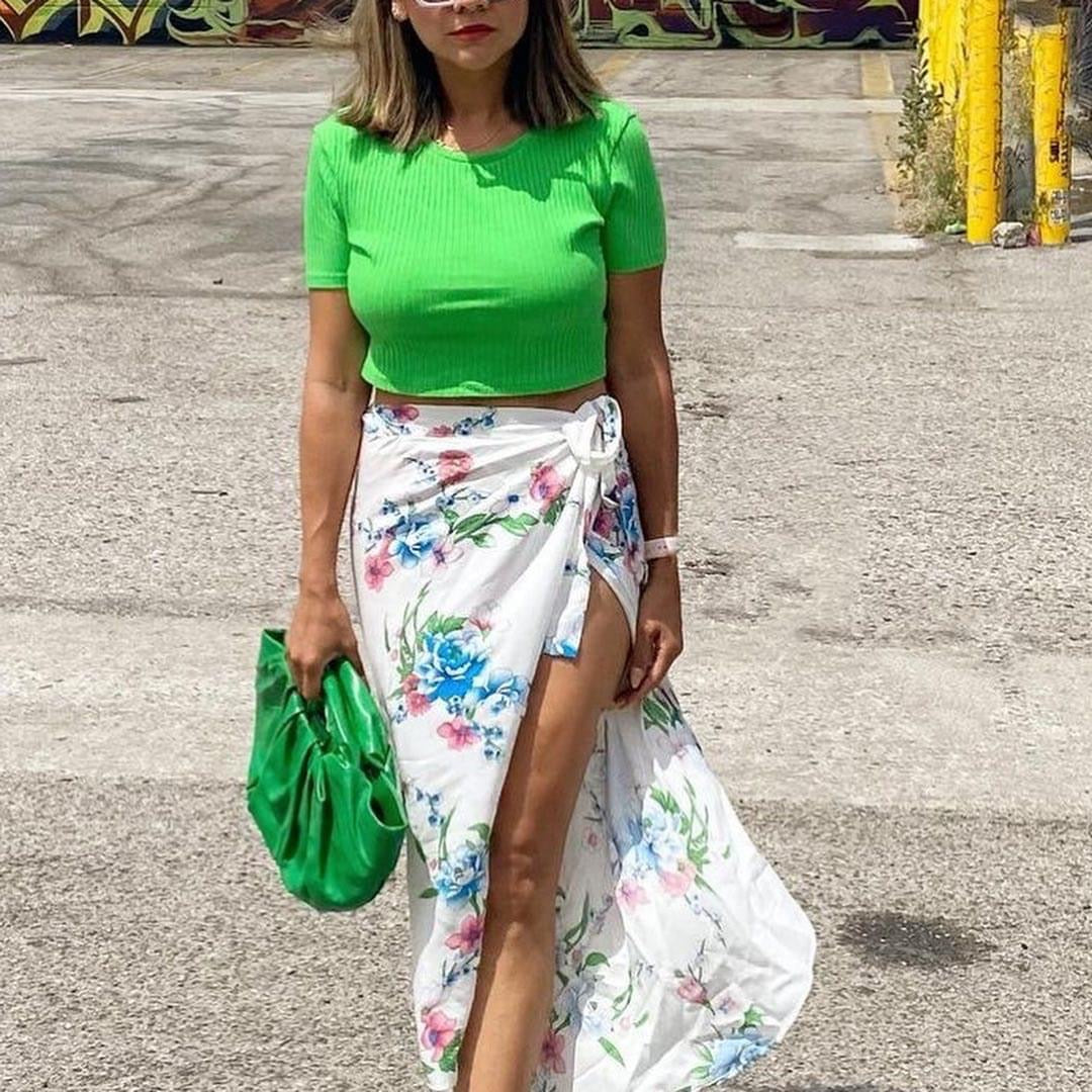 Floral Wrap Skirt